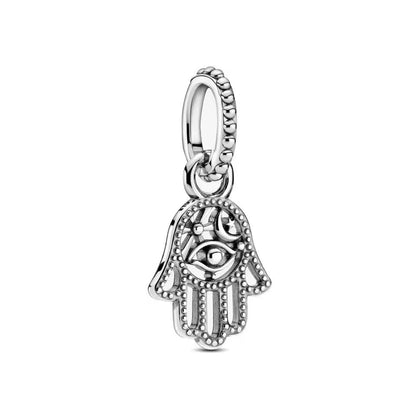 2025 New S925 Silver Spring Ball Bear Cross Pendant For Bracelets 3
