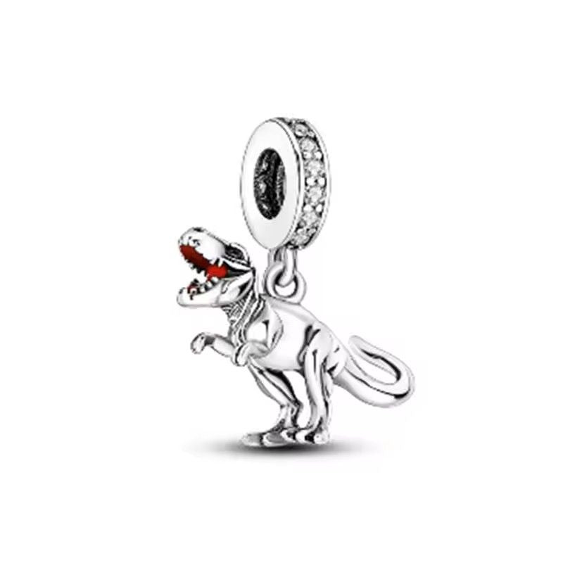 2025 New S925 Silver Spring Ball Bear Cross Pendant For Bracelets 4