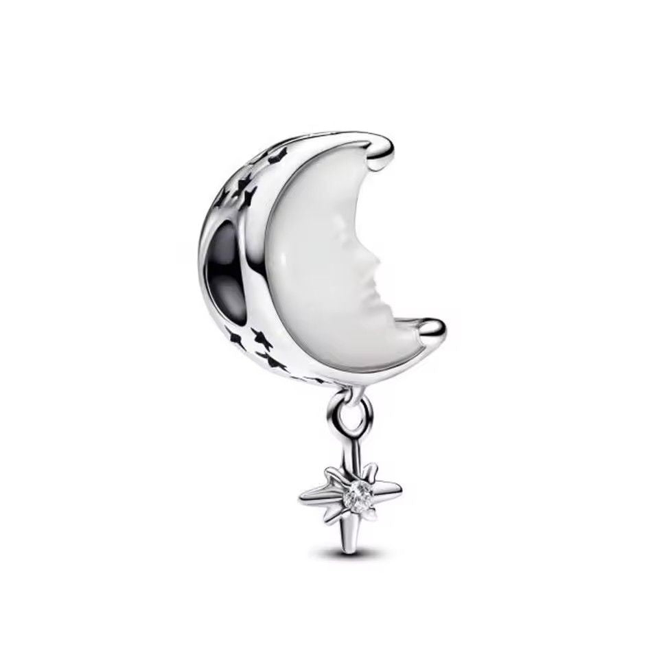 2025 New S925 Silver Spring Ball Bear Cross Pendant For Bracelets 14