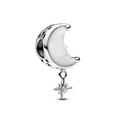 2025 New S925 Silver Spring Ball Bear Cross Pendant For Bracelets 14