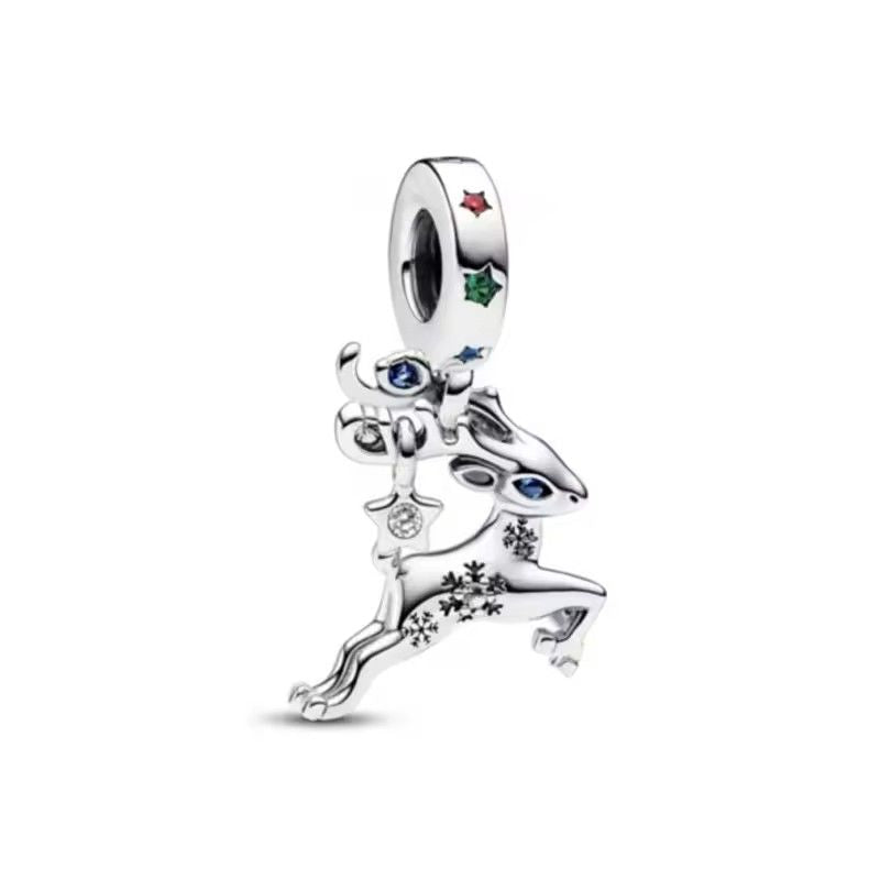 2025 New S925 Silver Spring Ball Bear Cross Pendant For Bracelets 5