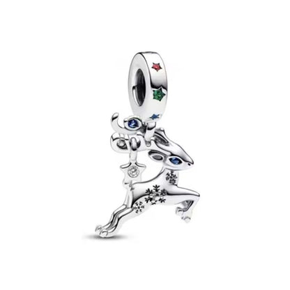 2025 New S925 Silver Spring Ball Bear Cross Pendant For Bracelets 5