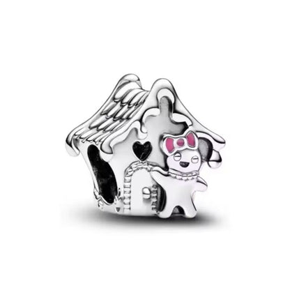 2025 New S925 Silver Spring Ball Bear Cross Pendant For Bracelets 9