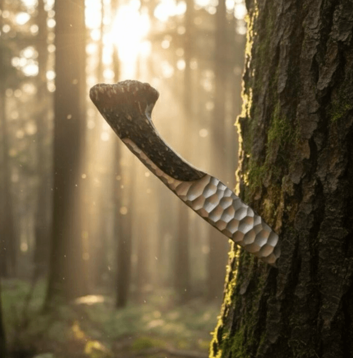HandForged Carbon Steel Hunting Knife 11  Deer Antler Handle  Full Tang Blade W Leather Sheath 4
