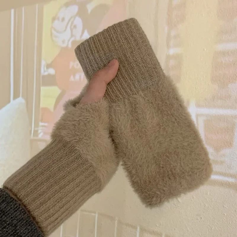 Winter Plush Fingerless Gloves 10