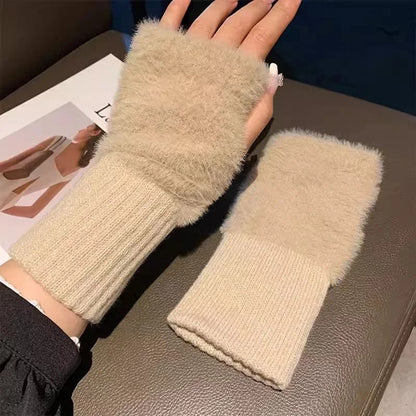 Winter Plush Fingerless Gloves 5