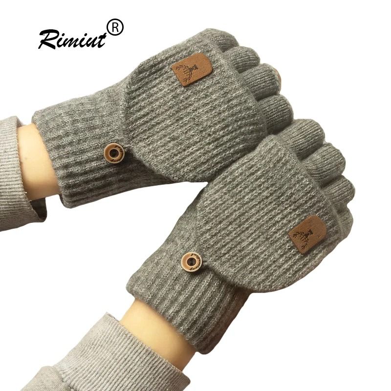 Knitted Winter Fingerless Gloves