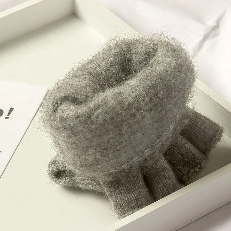 Knitted Winter Fingerless Gloves 3