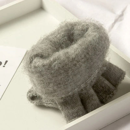 Knitted Winter Fingerless Gloves 3