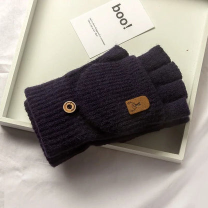 Knitted Winter Fingerless Gloves 6