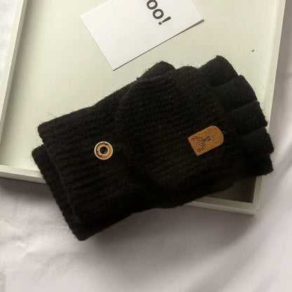 Knitted Winter Fingerless Gloves 7