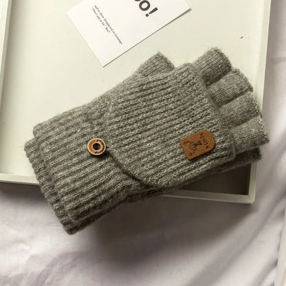 Knitted Winter Fingerless Gloves 8
