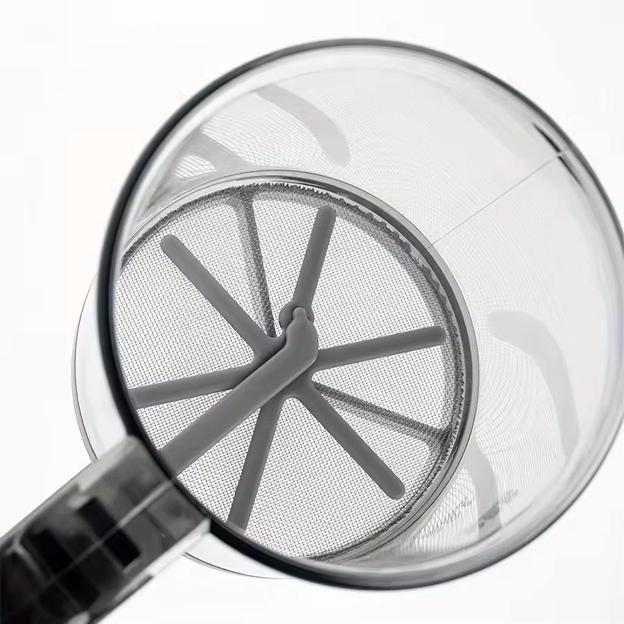 SemiAutomatic Flour Sifter Hand Press Design Transparent NonStick Baking Tool Kitchen Gadget 4