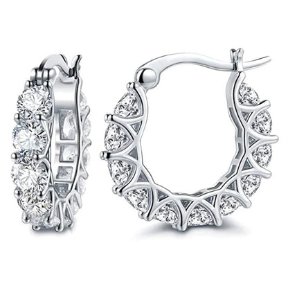 Crystal CZ Hoop Earrings 9