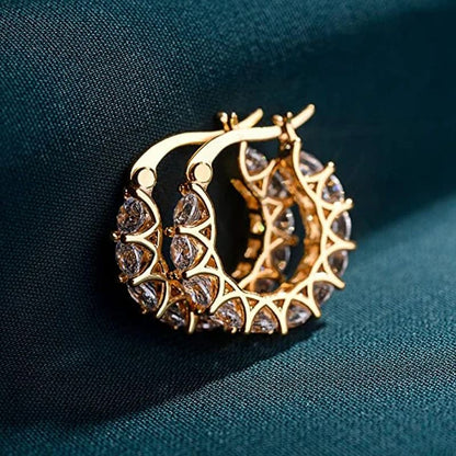 Crystal CZ Hoop Earrings 3