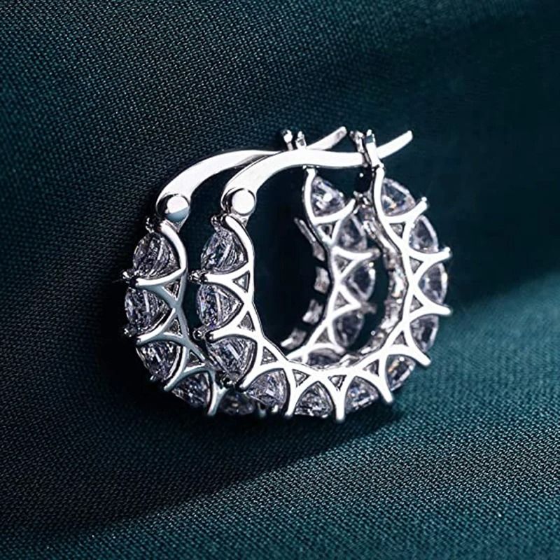 Crystal CZ Hoop Earrings 4