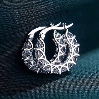 Crystal CZ Hoop Earrings 4