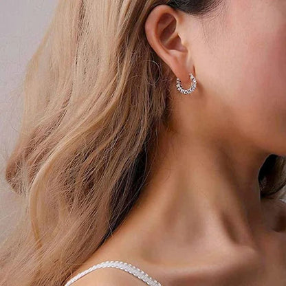 Crystal CZ Hoop Earrings 5