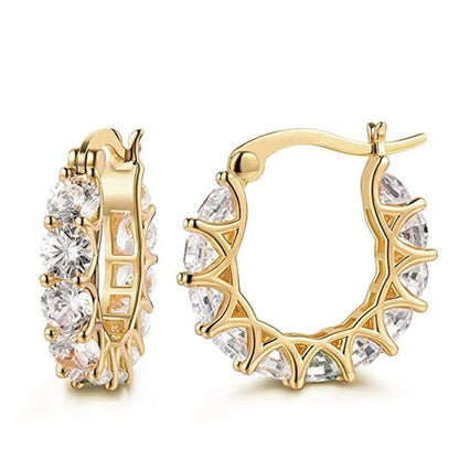 Crystal CZ Hoop Earrings 8