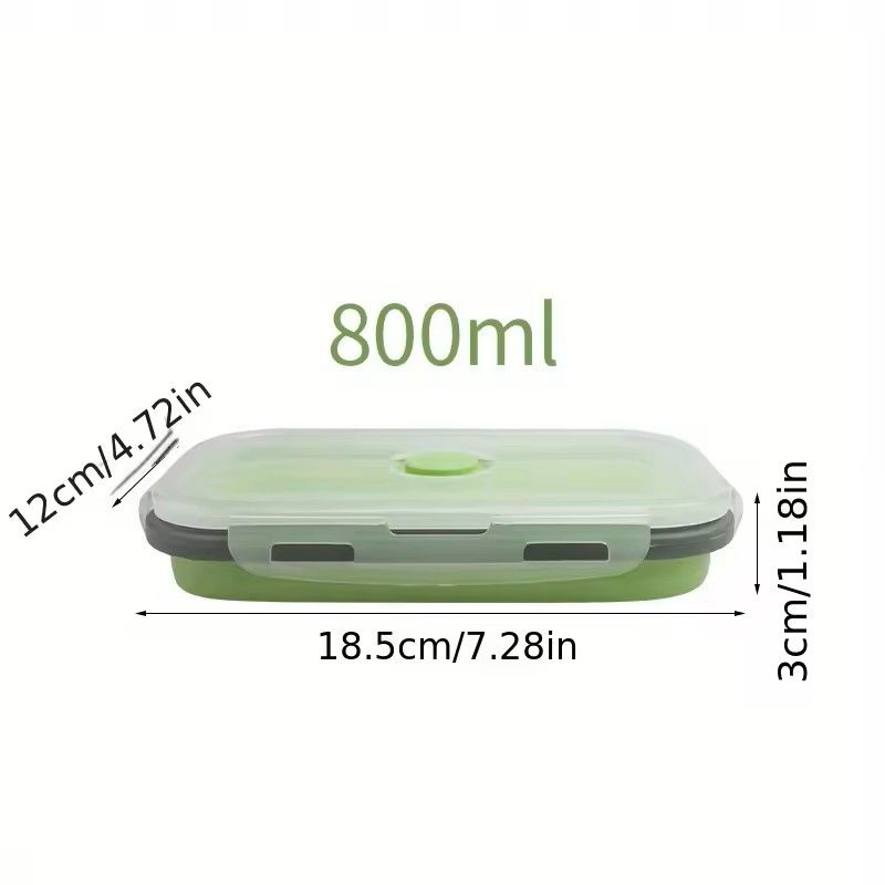 Collapsible Silicone Food Storage Containers Set  Stackable SpaceSaving Microwave  Freezer Safe Lun 8