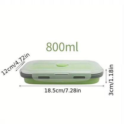 Collapsible Silicone Food Storage Containers Set  Stackable SpaceSaving Microwave  Freezer Safe Lun 8