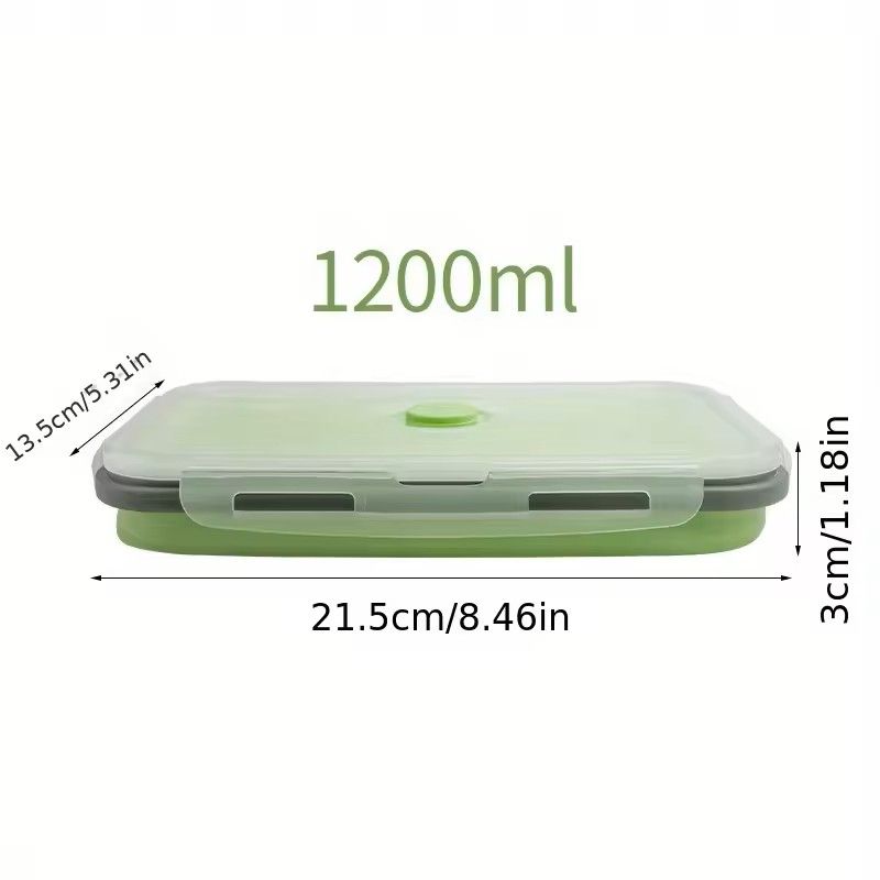 Collapsible Silicone Food Storage Containers Set  Stackable SpaceSaving Microwave  Freezer Safe Lun 9