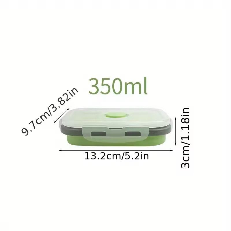 Collapsible Silicone Food Storage Containers Set  Stackable SpaceSaving Microwave  Freezer Safe Lun 6
