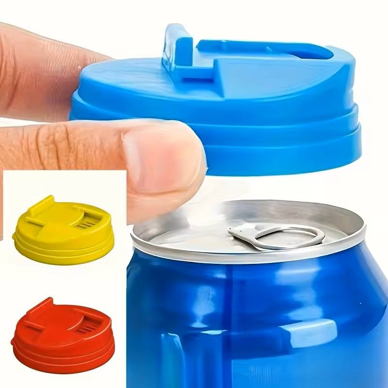 Reusable Beverage Can Cover Sealing Lids for Soda Cola – 3 or 6 pcs Leakproof Drinkware Accessories