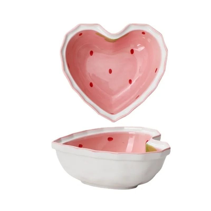 Strawberry Ceramic Bowl With Spoon 7