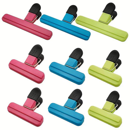 Heavy Duty Multipurpose Bag Clips for Kitchen Food Storage – Snack & Bread Bag Sealing Organizers (Set)