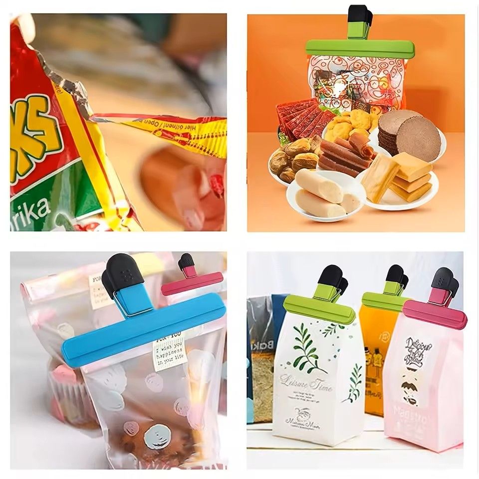 Heavy Duty Multipurpose Bag Clips For Kitchen Food Storage  Snack  Bread Bag Sealing Organizers Set 4
