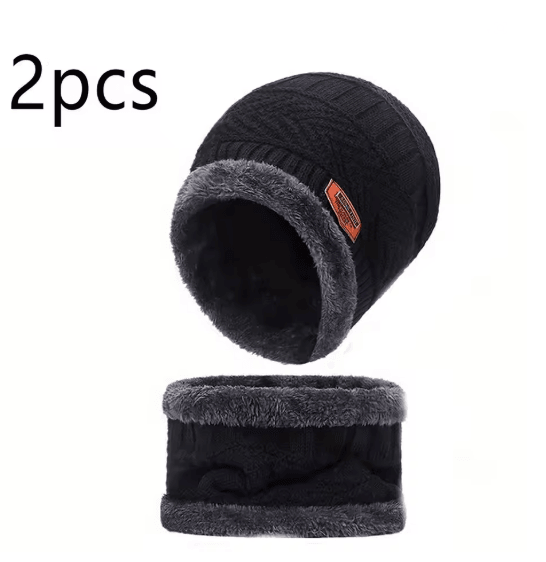 WinterGuard 4Piece Velvet Hat Scarf  Gloves Set 4