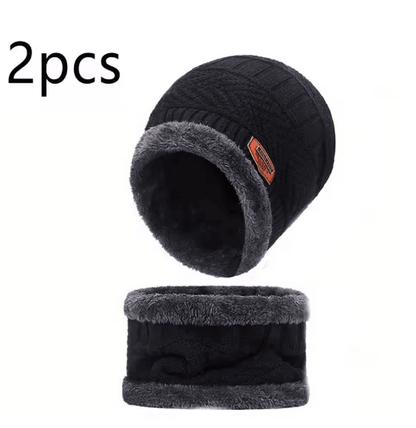 WinterGuard 4Piece Velvet Hat Scarf  Gloves Set 4