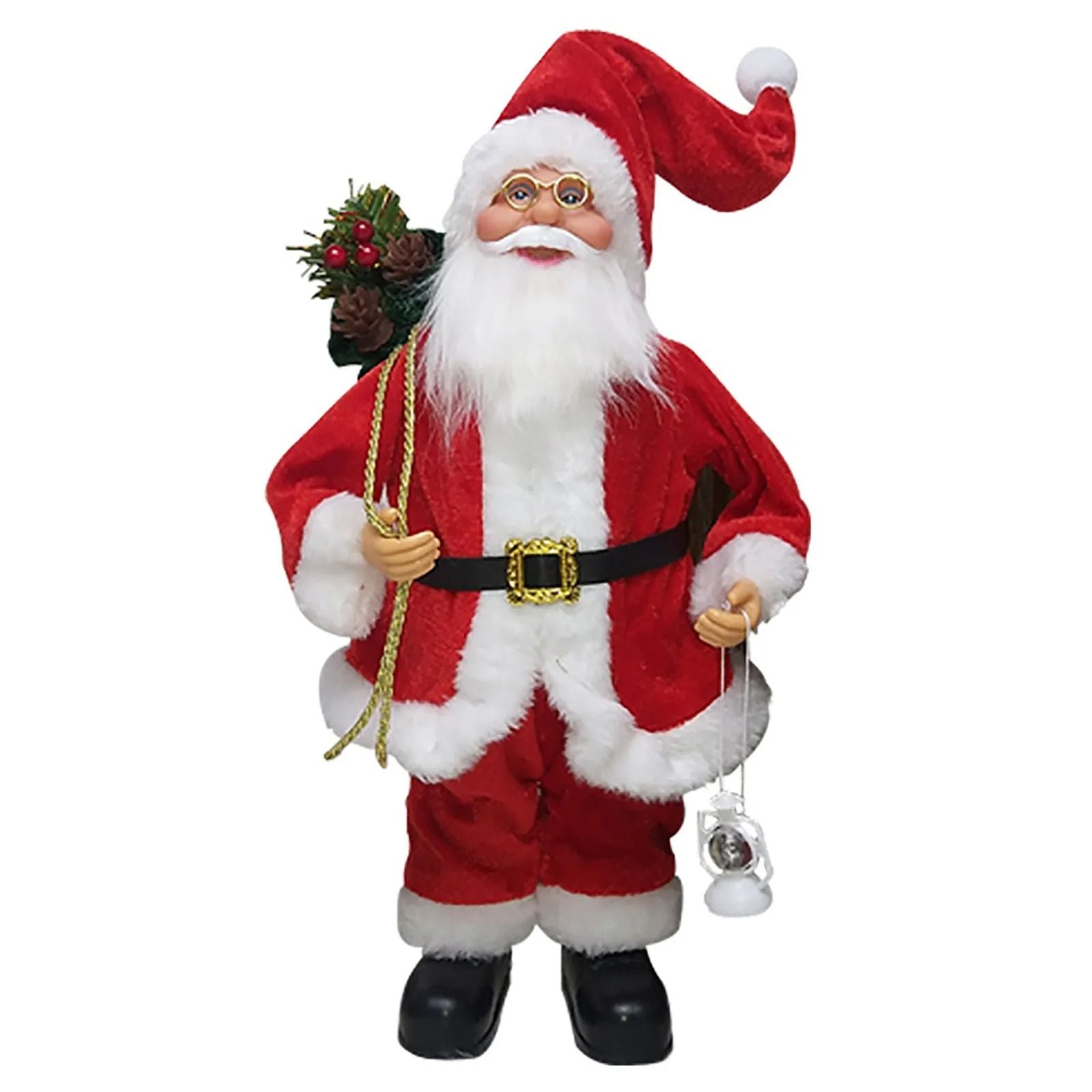 Festive Standing Santa Claus Figurine for Holiday Decor
