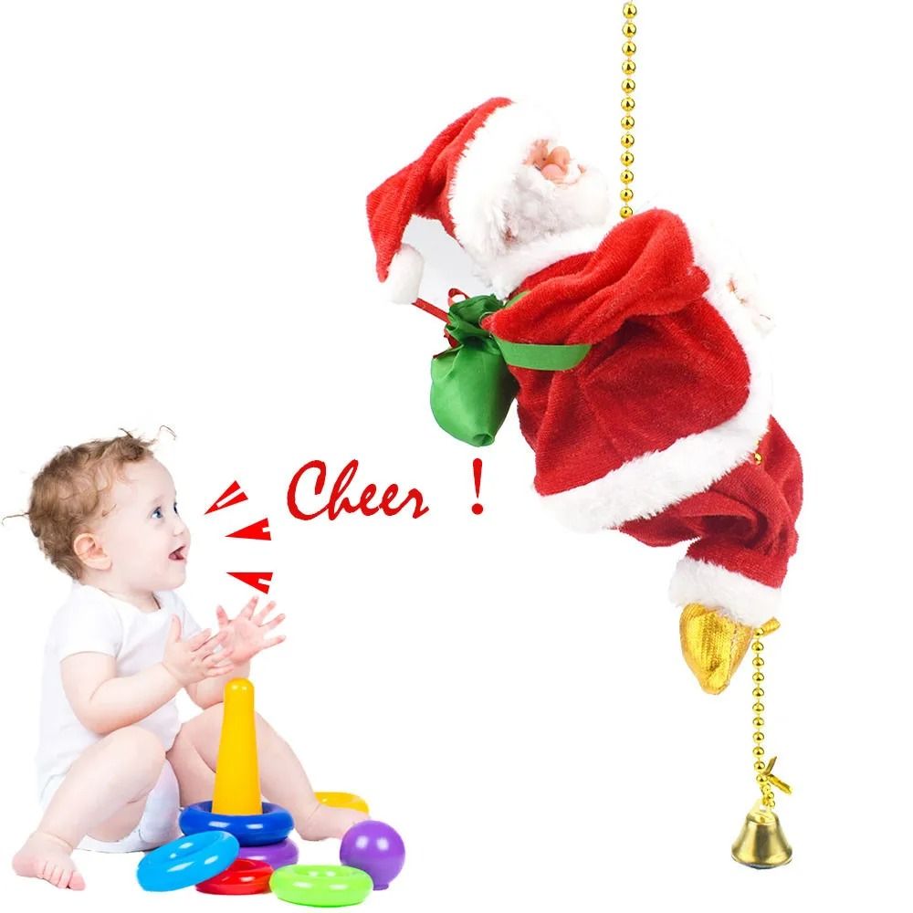 Electric Climbing Santa Claus Toy For Christmas Decor 2