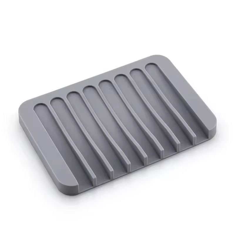 Silicone SelfDraining Soap Dish Holder For Shower Bathroom  Kitchen 7