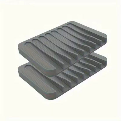 Silicone SelfDraining Soap Dish Holder For Shower Bathroom  Kitchen 8
