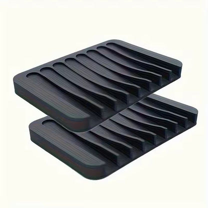 Silicone SelfDraining Soap Dish Holder For Shower Bathroom  Kitchen 9