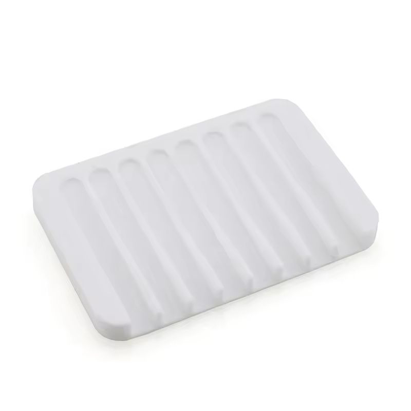 Silicone SelfDraining Soap Dish Holder For Shower Bathroom  Kitchen 11