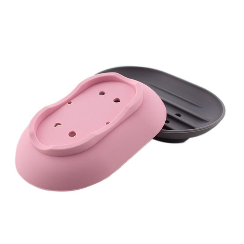 Silicone Flexible Soap Holder Travel, Portable Soap Dish Plate, Bathroom Soap Dish Holder Dish New Fashion Candy Color