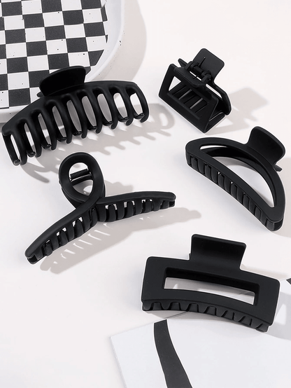 FlexiHold Mixed Shape Strong Grip Hair Claw Clips Set 6