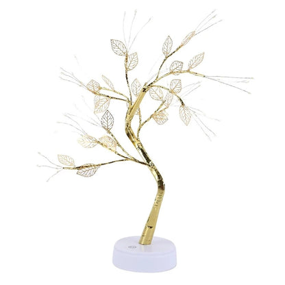 DIY LED Rose Leaf Table Lamp, USB Powered Christmas Tree Fairy Lights, Wedding and Party Home Decoration