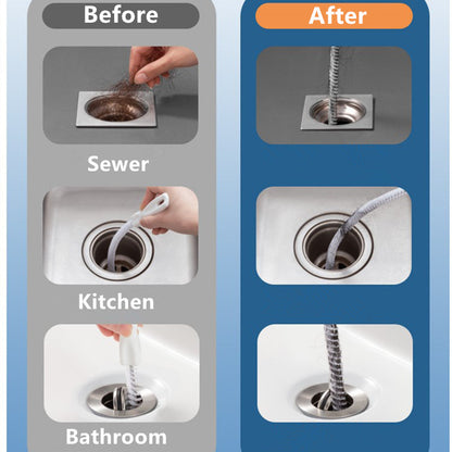 Hair Sewer Sink Cleaning Brush, Kitchen Clog Remover Tool, Drain Cleaner