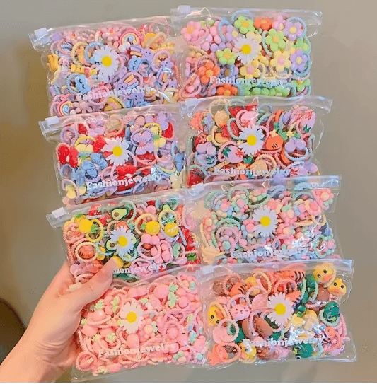 JoyBloom Girls High Elastic Decorative Hair Band Set  30 Pieces 2