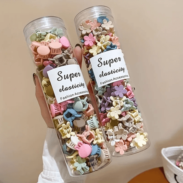 BloomBits Mini Flower Hair Clips Set for Girls & Teens