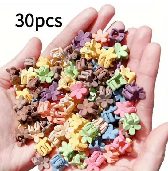 BloomBits Mini Flower Hair Clips Set For Girls  Teens 4