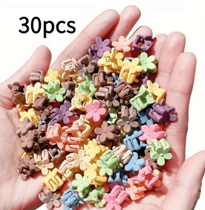 BloomBits Mini Flower Hair Clips Set For Girls  Teens 4