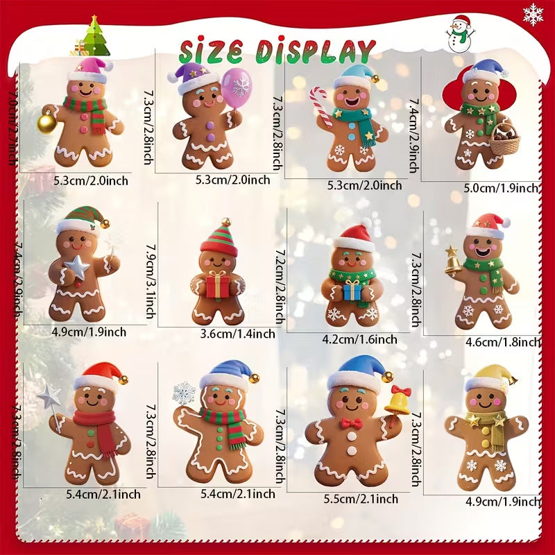 Christmas Gingerbread Man Ornaments Wooden Hanging Pendants For Xmas Tree Kids Home Decoration New  7