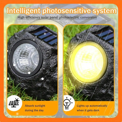Solar LED Stone Light Waterproof Outdoor Landscape Spotlights Garden Lamp Waterproof Solar Lawn Lam 3