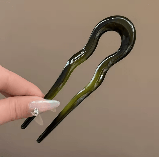 TerraShell U Shaped Tortoiseshell Hair Fork For Women  Girls 5